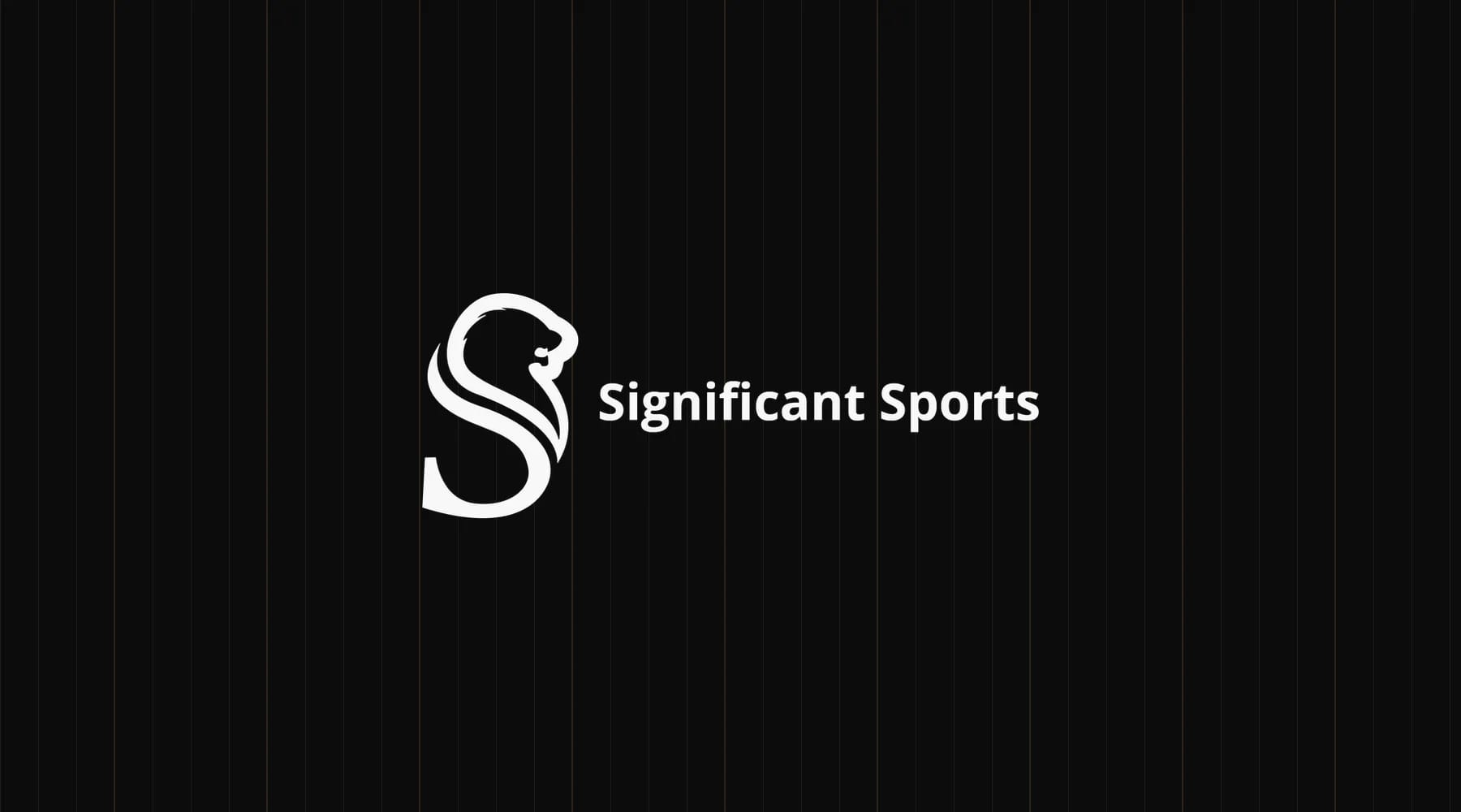 Significant Sports & Entertainment logo on black Milano pinstripe